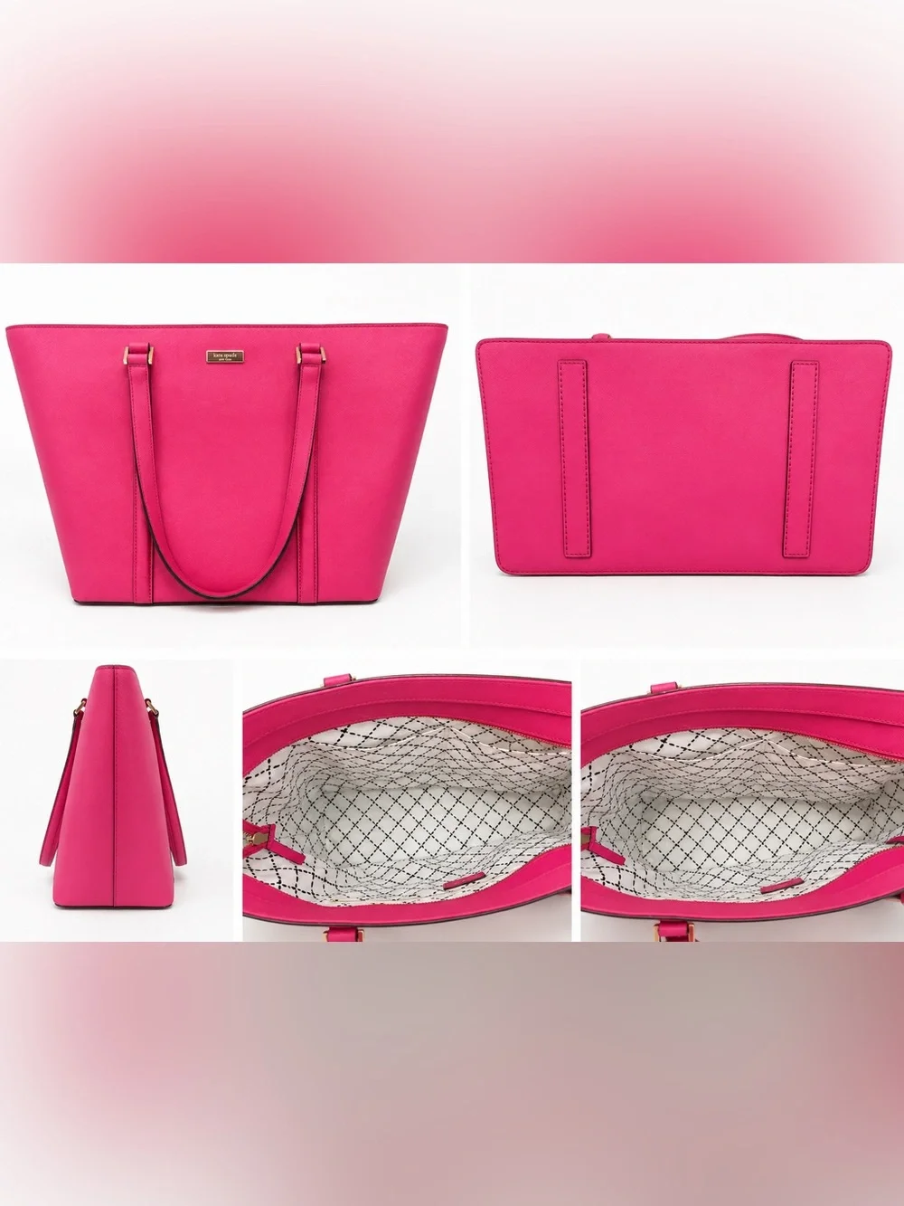 Kate Spade-Large Bright Pink Women's Tote Bag